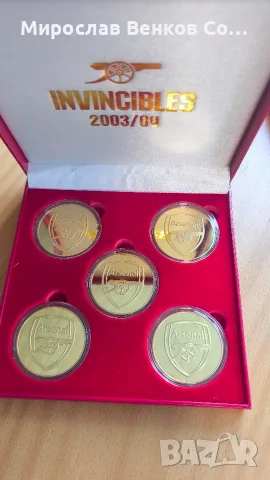 Официален колекционерски комплект медальони Arsenal "The Invincibles" (20-годишнина) , снимка 2 - Фен артикули - 55094200