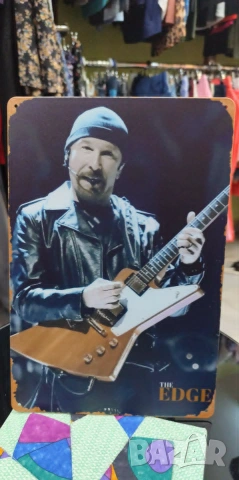 The EDGE-метална табела(плакет), снимка 3 - Китари - 55247360