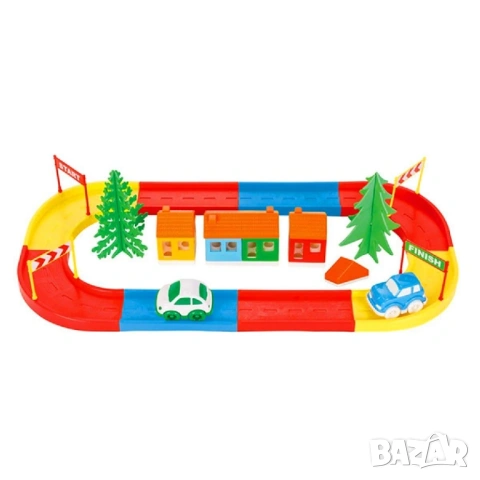 🔥 Детска писта с колички Mini City Road – строи и играй, снимка 2 - Коли, камиони, мотори, писти - 54168260