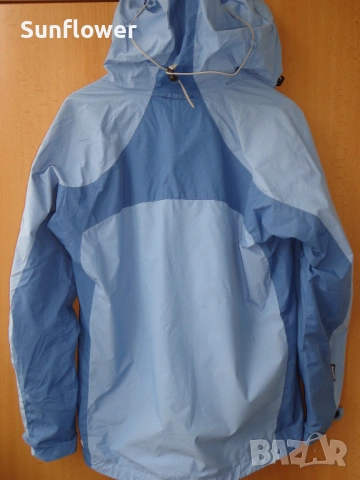 Дамско синьо яке с качулка Haglofs Windstopper, размер UK14 EU40 - L  , снимка 3 - Якета - 54584149
