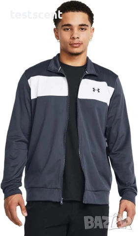Яке Мъже TWISTER JACKET Under Armour Full Zip Jacket XL - Синьо/Бяло - Оригинално Спортно Горнище, снимка 7 - Спортни дрехи, екипи - 54825097