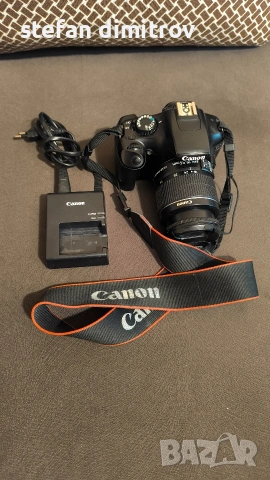 Canon EOS 1100D + зарядно и обектив 18-55, снимка 3 - Фотоапарати - 54706364