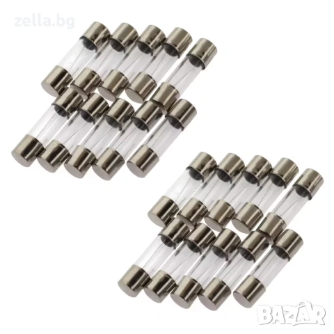 Комплект от 100 стъклени предпазителя 10A 250V – 5x20mm – Бърза защита за захранвания 10476, снимка 7 - Друга електроника - 54706335