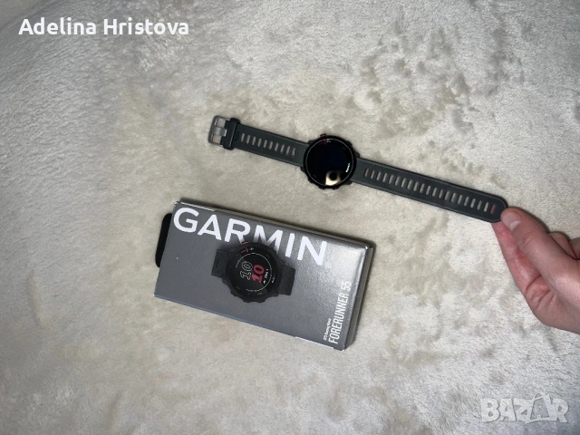 Garmin Forerunner 55 GPS спортен часовник – отлично състояние, с кутия и зарядно