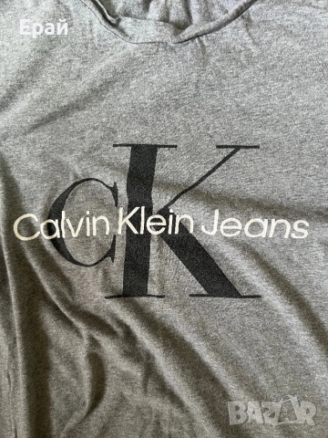 Calvin Klein сива тениска, снимка 3 - Тениски - 54353973