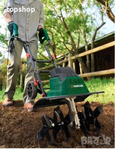 Чисто нова електрическа мотофреза Parkside PEBH 1500 B2 1500W  , снимка 2 - Градинска техника - 55624110