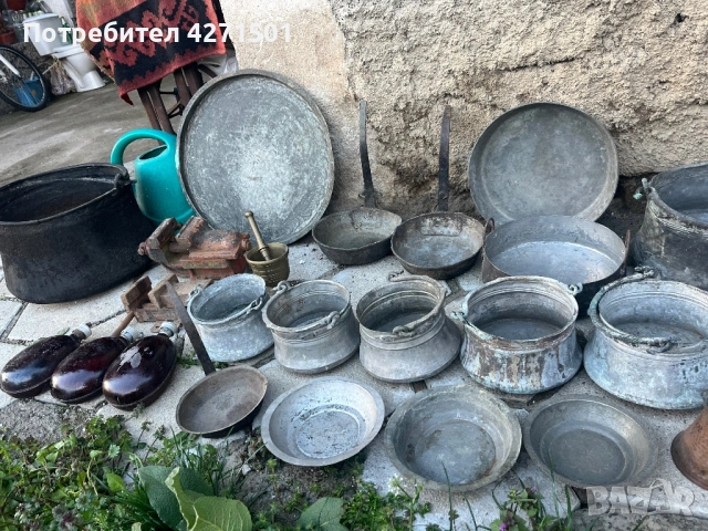 Стари медни автентични посуди, снимка 3 - Колекции - 54093240