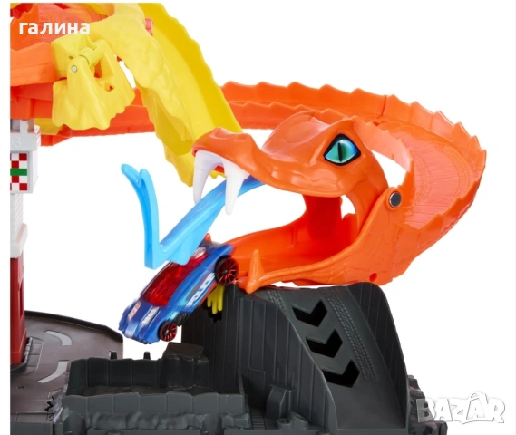 Hot Wheels® CITY Игрален комплект Атаката на кобрата с количка, снимка 3 - Коли, камиони, мотори, писти - 54114963
