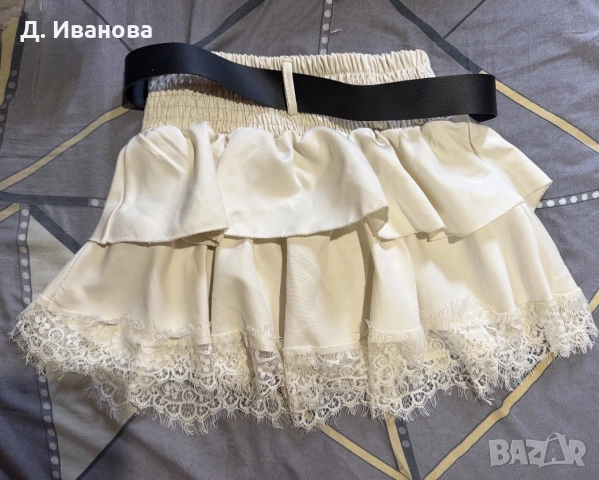 Пола-панталон с колан, снимка 2 - Поли - 55266311