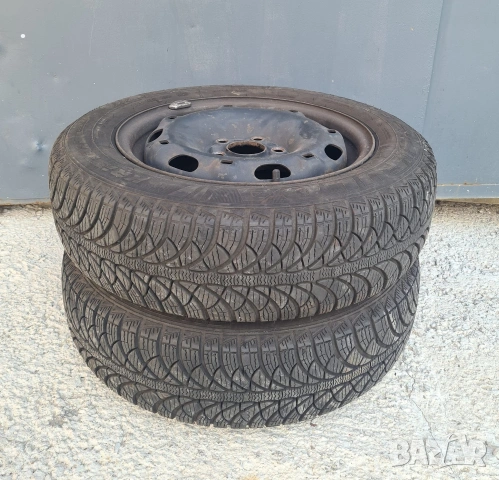 2 бр. M+S гуми Fulda 165/70 R14 M+S железни джанти 5x100 за VW, Skoda, Seat