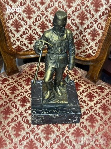 стара бронзова старуетка турски минъор, снимка 2 - Антикварни и старинни предмети - 54256765