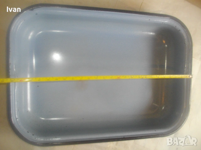 НОВА БЪЛГАРСКА голяма ТАВА ЗА АГНЕ от старото качество на Соц НРБ ЕМАЙЛИРАНА 67см/47см/13см, снимка 9 - Съдове за готвене - 54072378