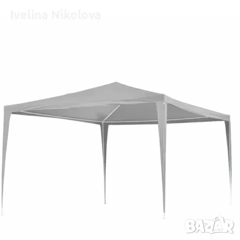 Градински PVC Павилион 3x3 м Сив – Водоустойчива Шатра с Прозорци и Странични Стени, снимка 3 - Градински мебели, декорация  - 55405830