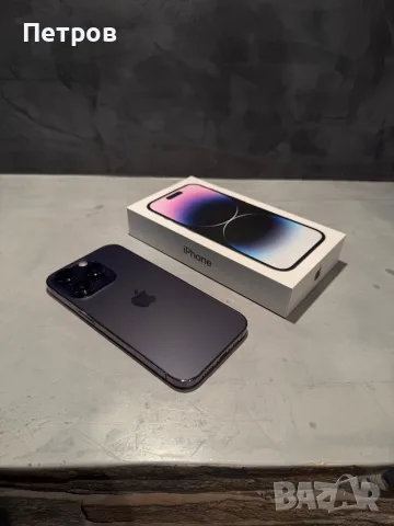 ПЕРФЕКТЕН Iphone 14 Pro 256 GB Deep Purple, 100% батерия, снимка 4 - Apple iPhone - 55449517