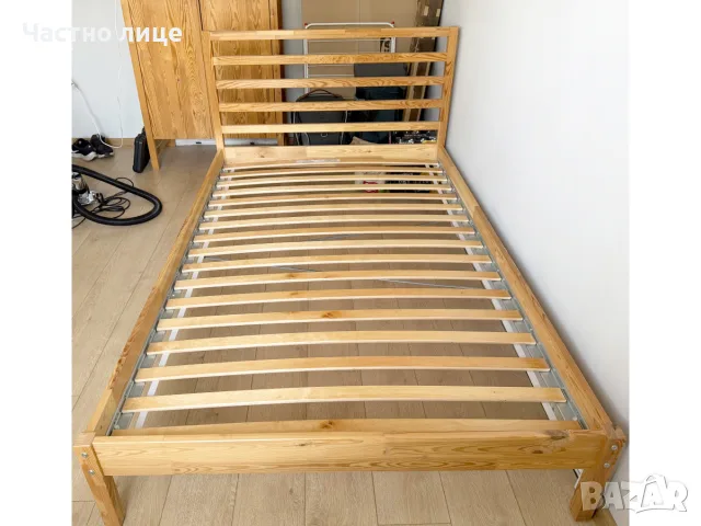 Легло IKEA TARVA с матрак 120х200 и подматрачна рамка, снимка 4 - Спални и легла - 55594850
