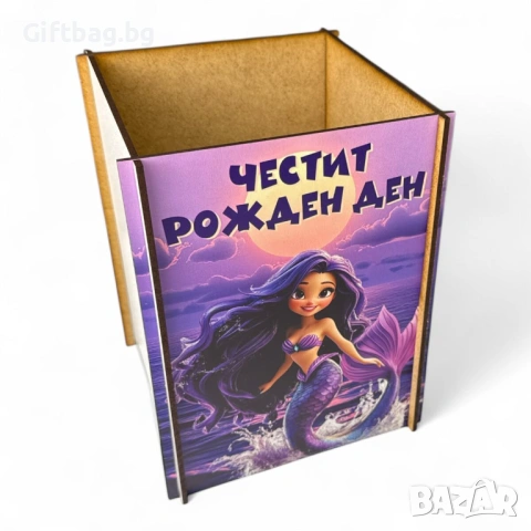 Дървена кутия тип кашпа с UV печат – различни дизайни, снимка 3 - Декорация за дома - 54344612