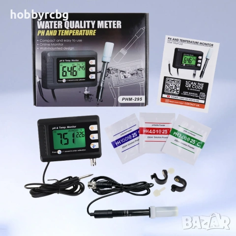 Kомбиниран тестер за рН и температура със сменяем pH електрод, снимка 12 - Друга електроника - 33332610