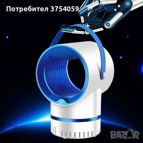 LED лампа против комари; Размер: 12,3 х 19,8 х 10, 8 см; Функция: Комарът попада в 360 градусово зав, снимка 9 - Настолни лампи - 55202216