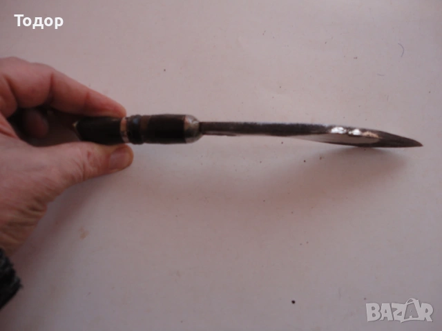 Стар нож кукри рог с кания , снимка 11 - Ножове - 54095735