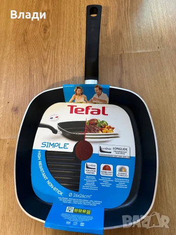 Грил тиган Tefal, снимка 2 - Съдове за готвене - 55449644