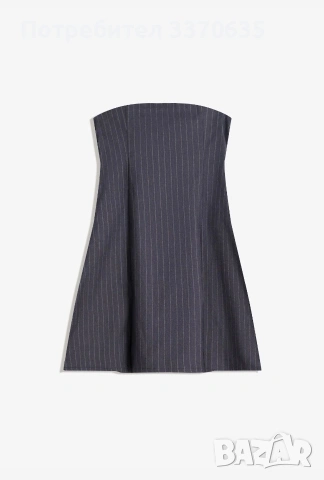 Дамска тъмносиня рокля, Bershka, снимка 2 - Рокли - 55050274