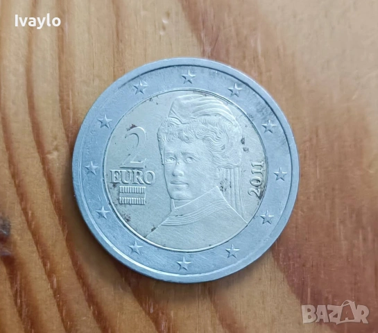 Австрия:1 Евро 2008 ,2 ЕВРО 2011, 20 цента 2024, снимка 6 - Нумизматика и бонистика - 54043207