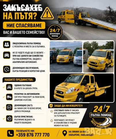 Пътна помощ Кирково, Маказа, Гърция +359876777770