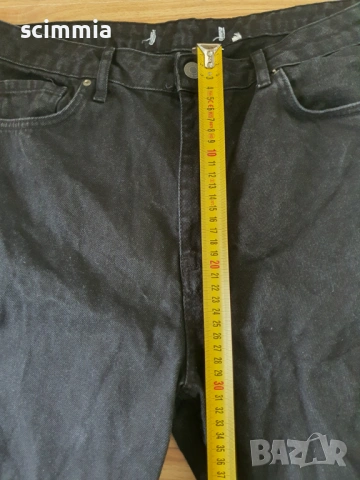 Дамски черни дънки размер L-XL висока талия, снимка 12 - Дънки - 54671018