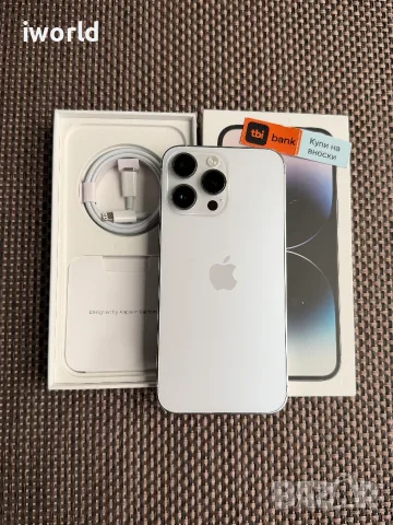 100% БАТЕРИЯ ❗️ iPhone 14 Pro MAX Лизинг от 20€/мес / Silver - бял/ сив 128Gb 📛