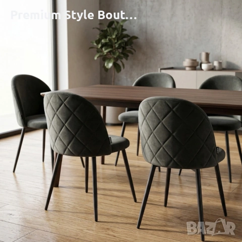 Дизайнерски сив стол FARO – тапициран, стабилен и удобен