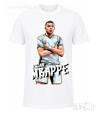 Футболна тениска Мбапе Mbappe фланелка с къс ръкав мъжка 