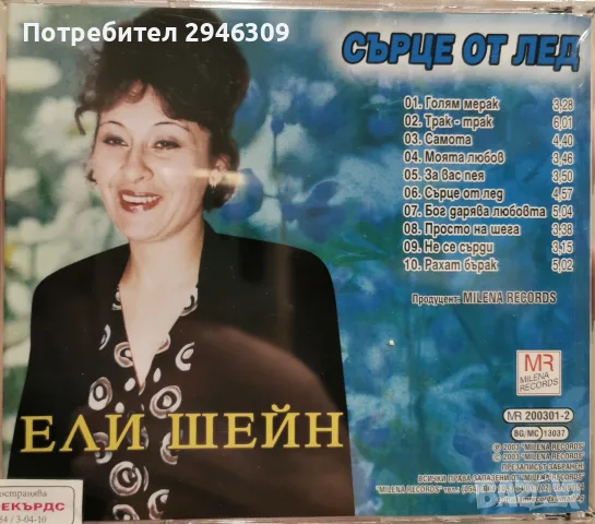 Ели Шейн - Сърце от лед(2003), снимка 2 - CD дискове - 55330052