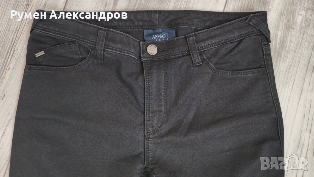 Дамск оригинални черни дънки ARMANI JEANS J28 р-р S EUR26, снимка 3 - Дънки - 54512562