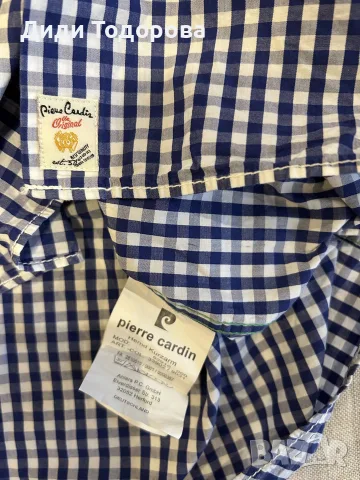 👔 Мъжка риза с къс ръкав Pierre Cardin (Heritage) - Размер L, снимка 5 - Ризи - 55572840