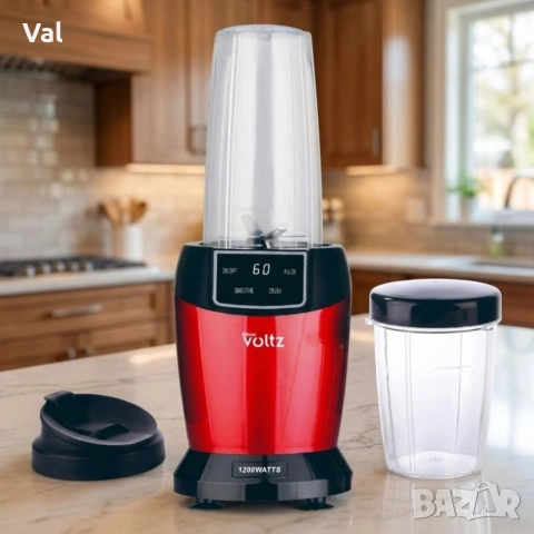 Мощен нутри блендер Oliver Voltz, 1200W с LED дисплей и 2 кани за смути (1000ml/800ml)