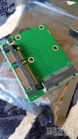 НОВ mSATA to 2,5" SATA half size преходник от микро сата m sata към сата за лаптоп 2,5 " инча