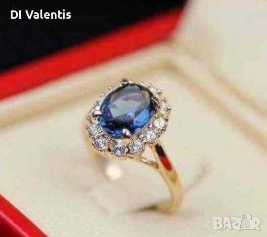 💍 24K Златно Покритие ✨️Дамски Пръстени 💍с Циркон💎 – Зелен, Син, Червен | Лимитирана Серия ⚜️✨️, снимка 15 - Пръстени - 54512901