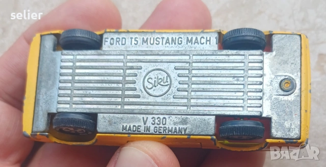 колекционерска метална количка Siku Ford T5 Mustang Mach 1, модел номер V 330. Този умален модел в м, снимка 8 - Колекции - 54568157