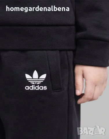 ADIDAS Originals Adicolor Crew Tracksuit Black – Детски спортен екип | Оригинален, снимка 4 - Детски комплекти - 54607505