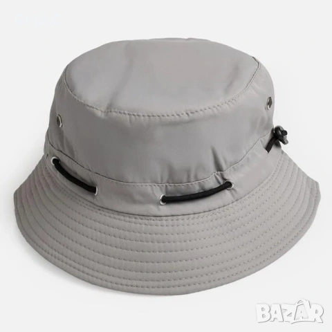 Мъжка шапка тип bucket сива_1261083