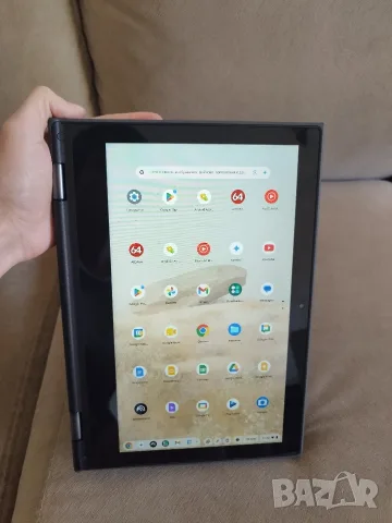 Лаптоп/Таблет - Chromebook Lenovo - 11.6" сензорен дисплей, 4 ядрa Intel, 4GB рам, 15 часа батерия, снимка 9 - Лаптопи за дома - 55421967