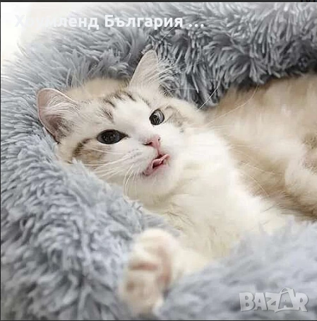 Пухкаво меко легло за куче и коте тип гнездо, снимка 9 - Други стоки за животни - 54411619
