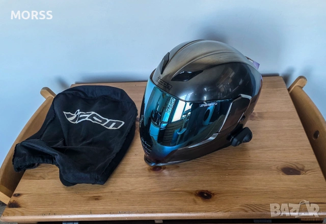 Icon Airflite Quicksilver + Sena SMH5 - Мото каска, размер L, снимка 2 - Аксесоари и консумативи - 55152232
