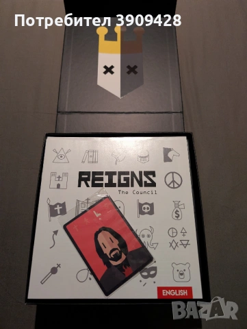 Reigns: The Council - парти игра за 3-6 | оригинален тираж от Kickstarter, снимка 3 - Настолни игри - 54784013