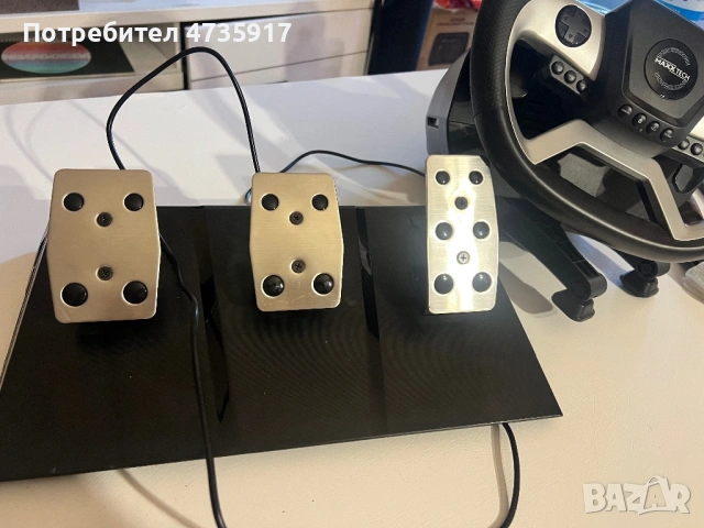 Геймърски волан Maxx Tech Pro FF Racing Wheel Kit (Force Feedback), снимка 6 - Други игри и конзоли - 54456597