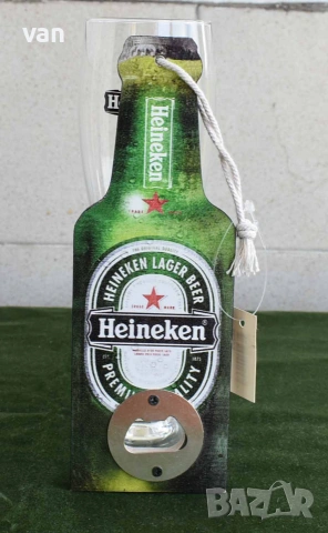 Оригинални чаши и отварачка Heineken, снимка 4 - Чаши - 54983947