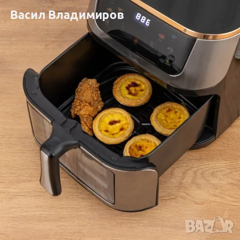 Уред за готвене без мазнина AirFryer Sonymax SN 80185, 10 литра, 3000W, снимка 4 - Фритюрници - 55690195