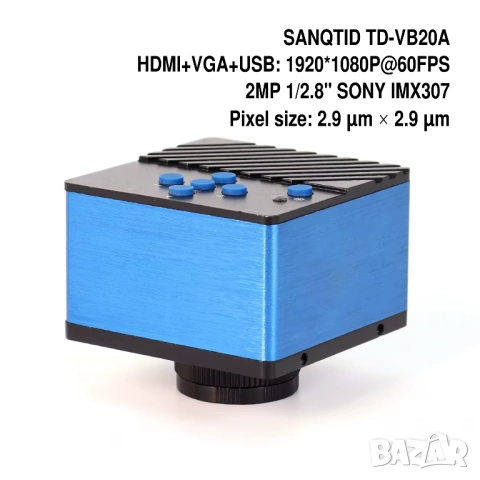1080P 60FPS HDMI + VGA + USB multi SANQTID TD-VB20A дигитална камера за микроскоп