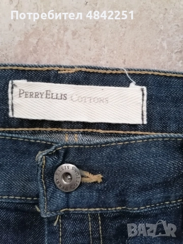 Мъжки тъмносини дънки Perry Ellis, като нови, 34/32 размер , снимка 3 - Дънки - 55087172