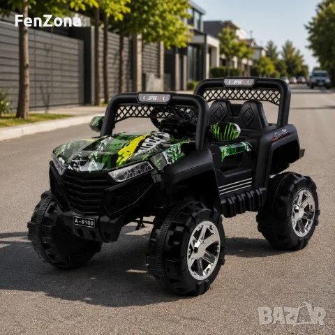 Детско електрическо бъги 4×4 с дистанционно, LED, USB и MP3 – 4 мотора, снимка 3 - Електрически играчки - 55517551